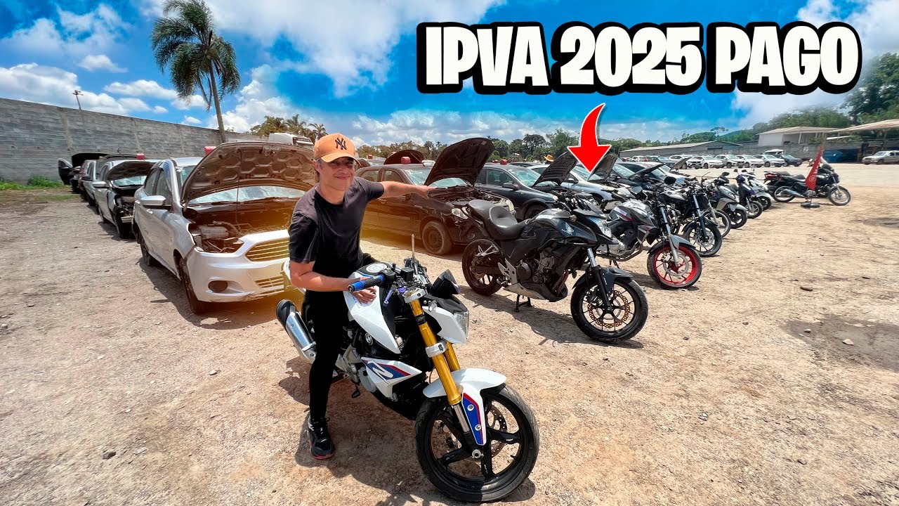 ÚNICO LEILÃO COM TODOS OS CARROS COM IPVA 2025 PAGO. QUEM CHEGAR, VAI LEVAR!