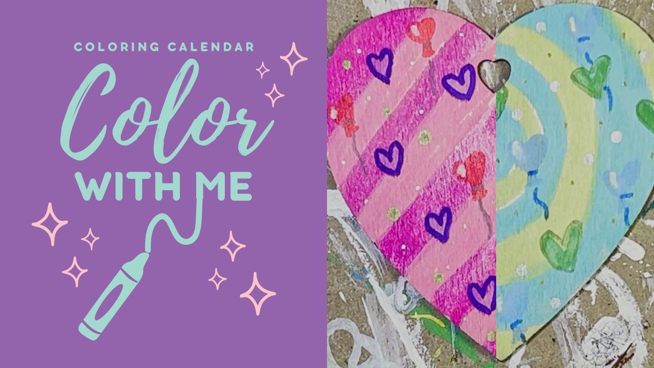 Valentine Wood Heart | Color With Me (Lo-fi)