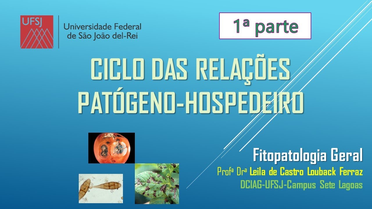 Ciclo Relação Patógeno hospedeiro 1a parte (Fitopatologia UFSJ)