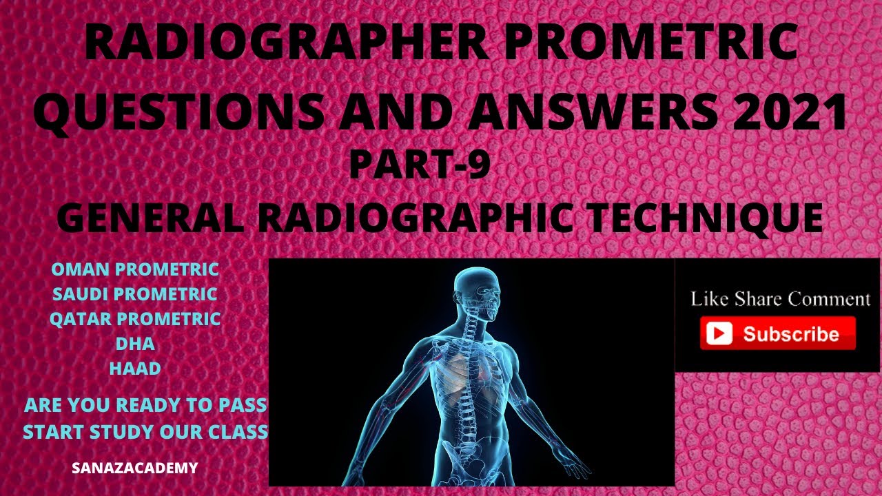 RADIOGRAPHER PROMETRIC MOST IMPORTANT QUESTIONS & ANSWERS | PART- 9 | GENERAL RADIOGRAPHIC TECHNIQUE