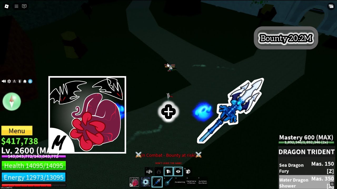 Blox Fruit Bounty Hunting | Sanguine Art + Dragon Trident | 20.2M bounty
