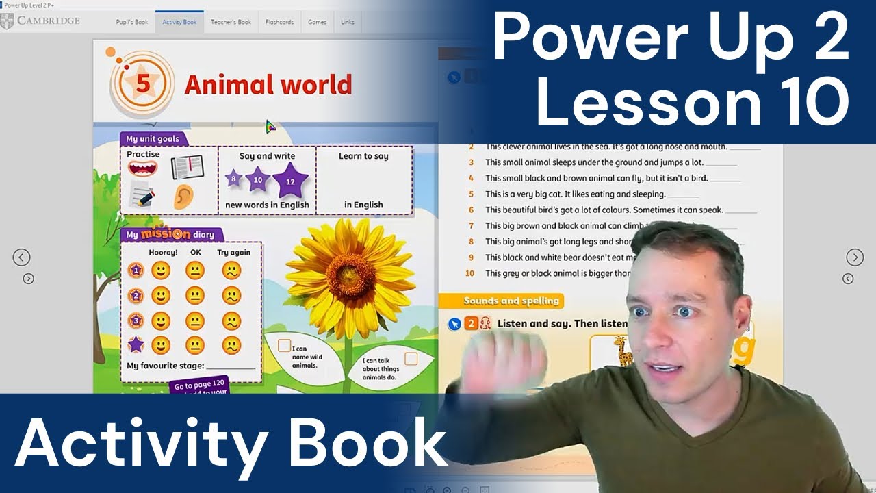 Practice Animal Names & Comparisons in English | Power Up 2 Workbook Unit 5 Lesson 1 with Teacher AJ