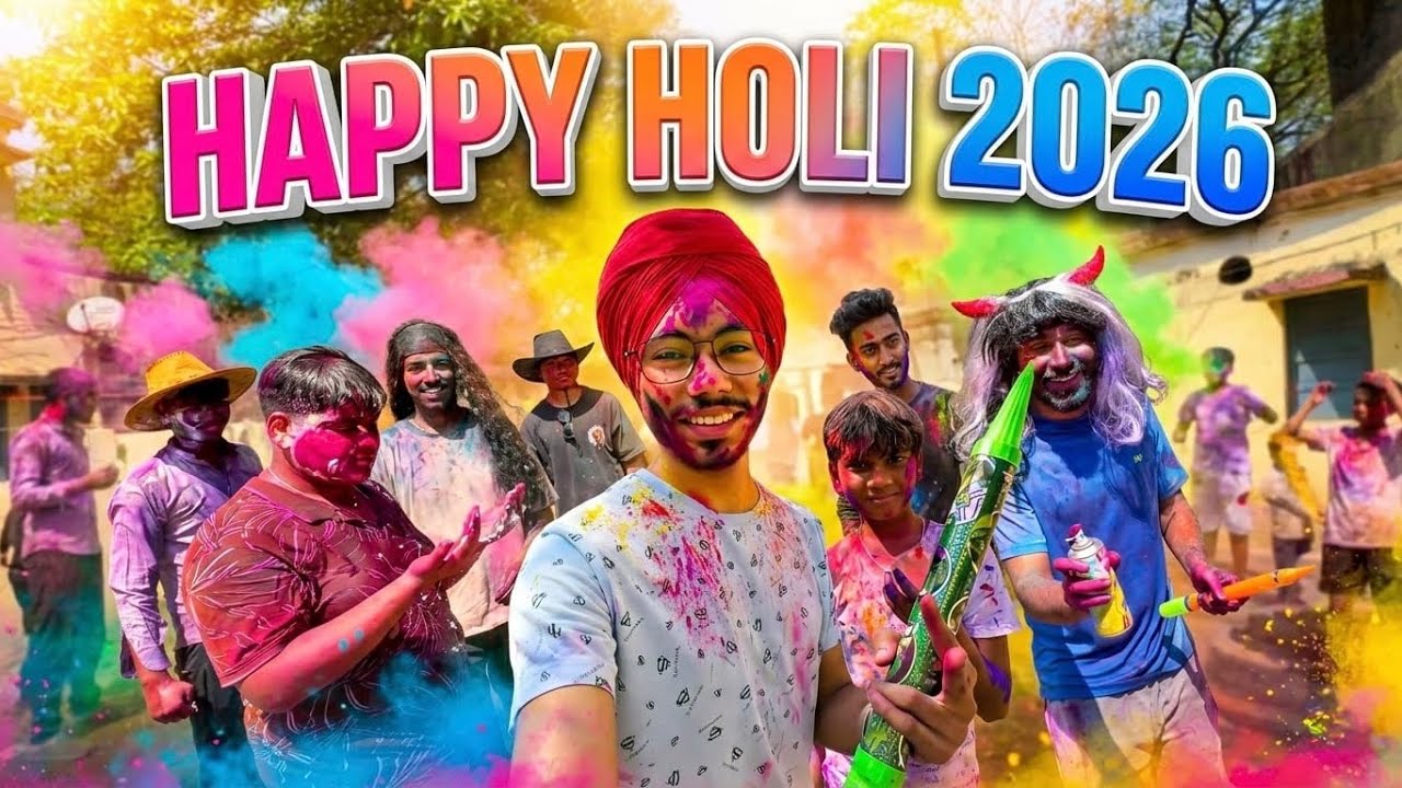 Holi Celebration 2026 With Friends & Family 😍 Holi hai! 