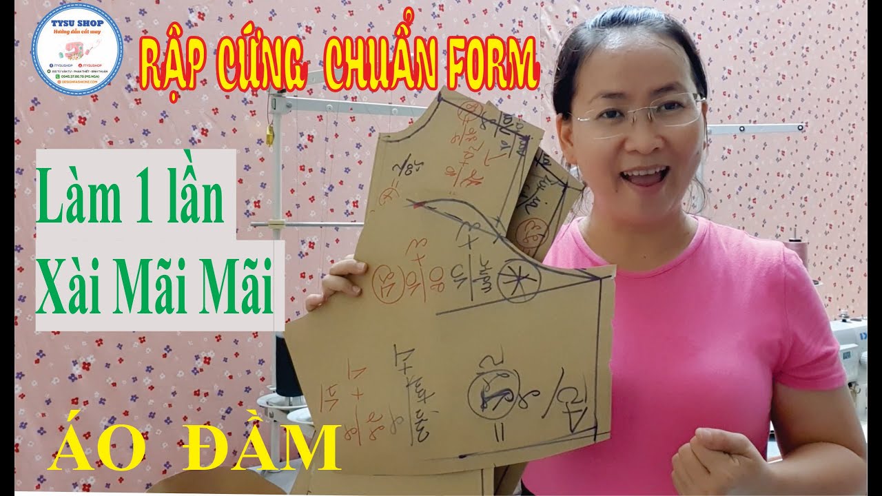 Cách Làm Rập Cứng Đầm Cơ Bản | May Vá Cùng TYSUSHOP