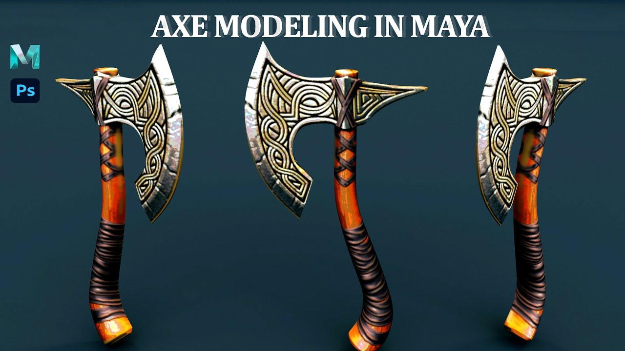 Simple Axe Modeling in Maya for Beginner