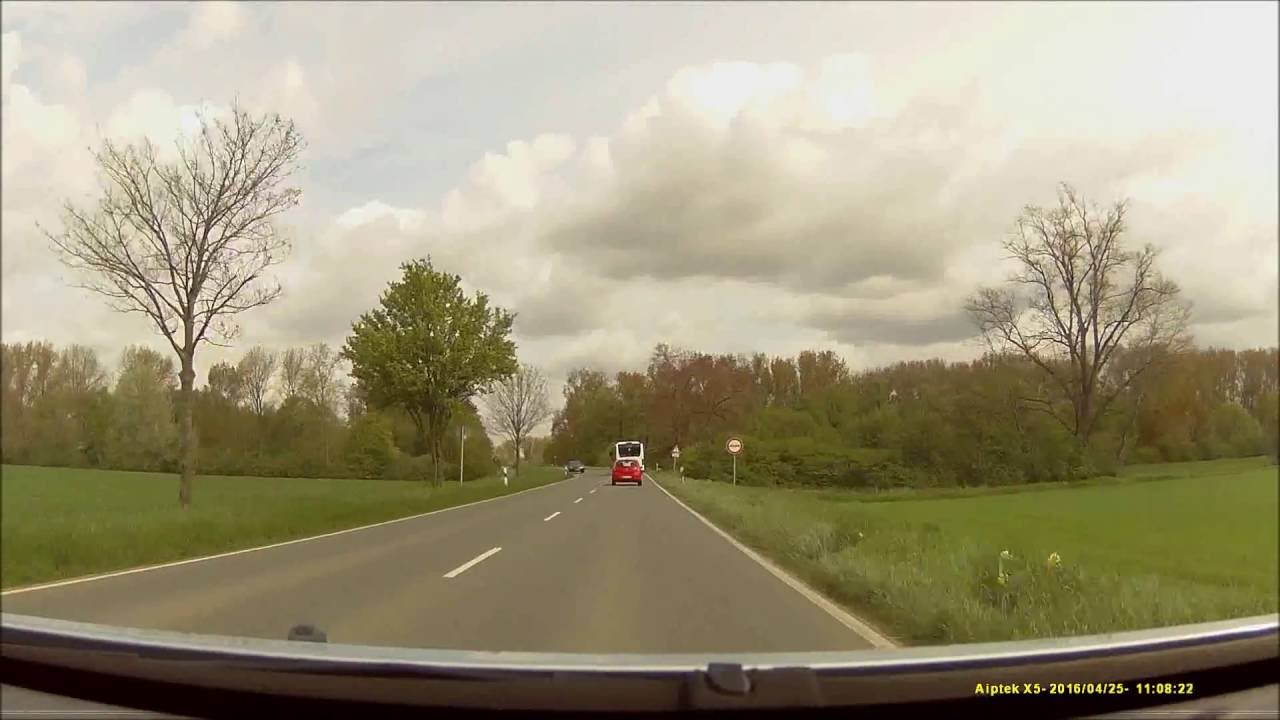 Autofahrt im Ried/GG: Geinsheim --:---- Hessenaue ---:--- Trebur