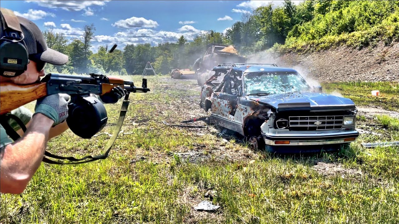 Machine Guns vs. Cars - MP5, AK47, M16, MAC10: New YHM R9 Suppressor