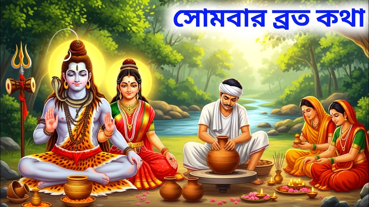 সোমবার ব্রত কথা | শিব কথা | Somvar Vrat Katha Bangla | Shiv Katha bhakti | Bhakti Video 