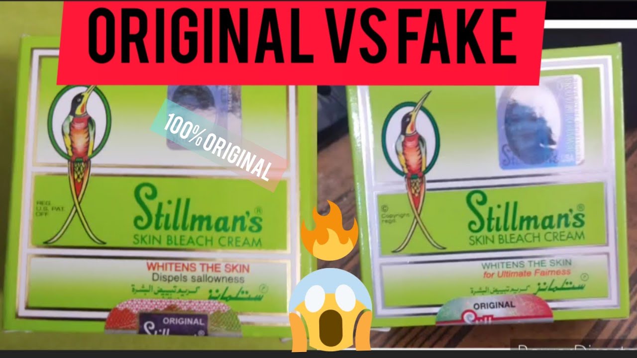 STILLMAN'S FAIRNESS CREAM Original vs fake ( stillman's skin bleach cream ).