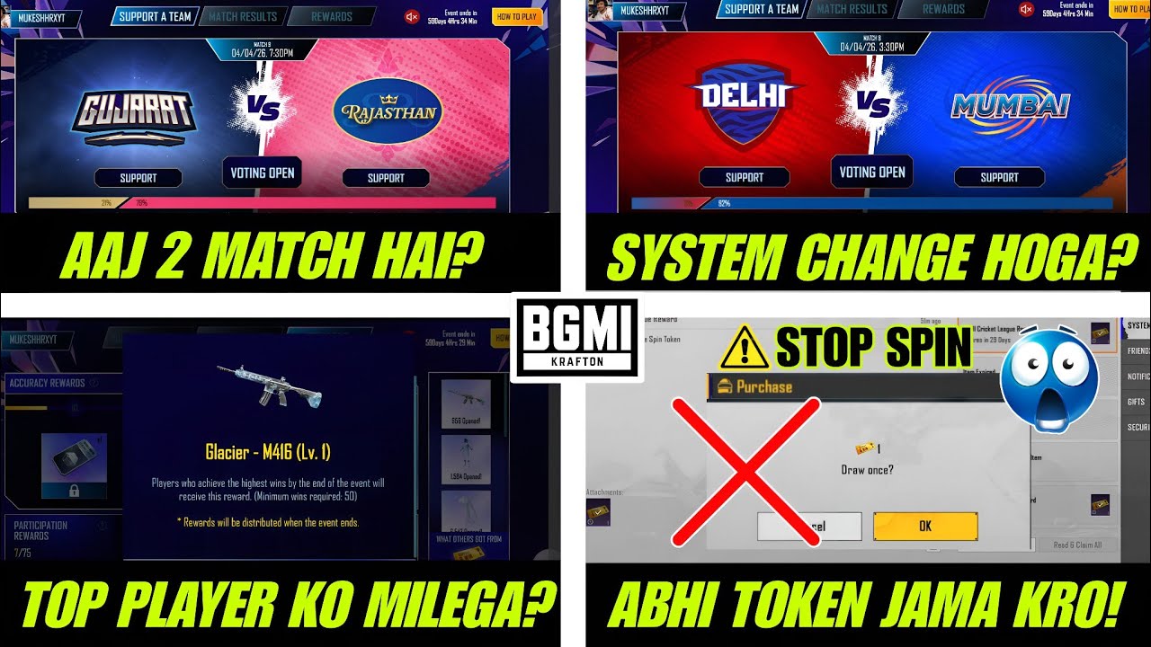 ✅ 100% Get Free M416 Glacier In BGMI Cricket League Event | M4 Glacier Kaise Spin Karen Tips Tricks