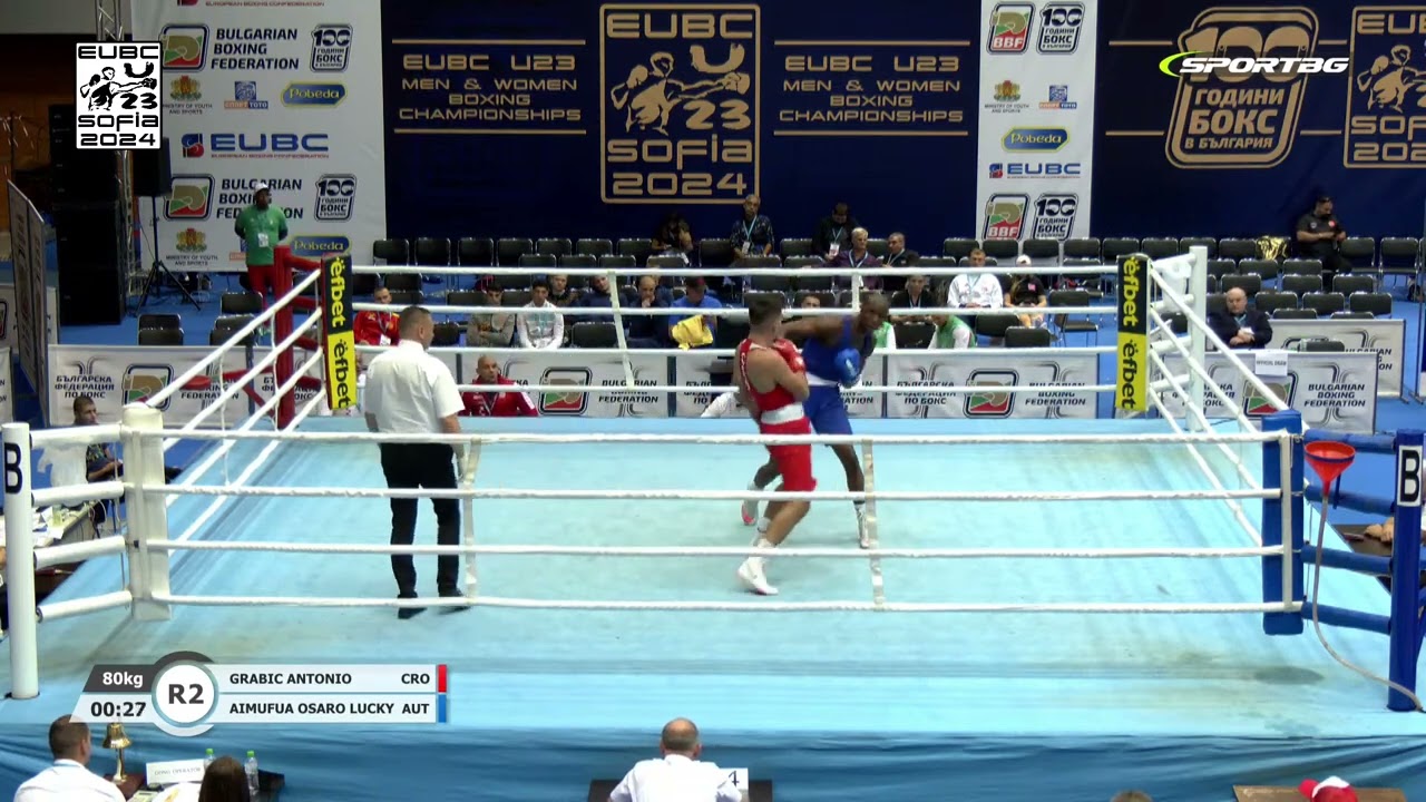 Lucky Aimufua (AUT) vs. Antonio Grabić (CRO) EUBC U23 Championships 2024 (80kg)