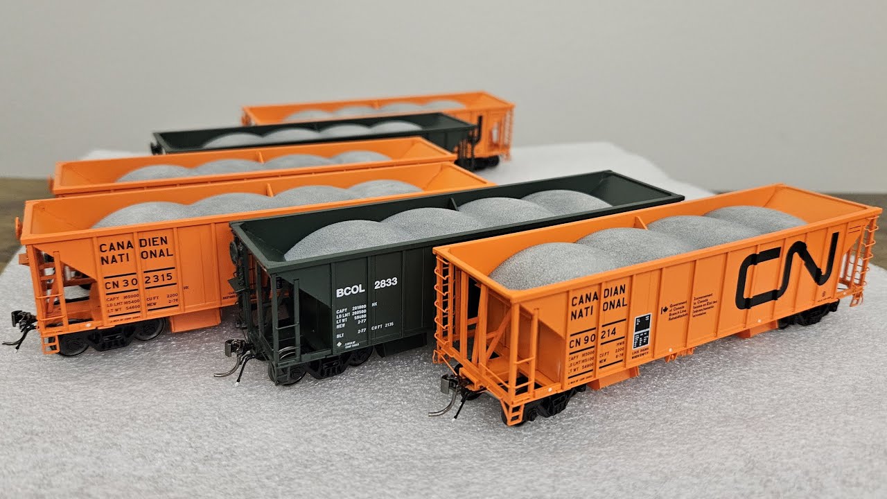 Обзор: балластные хопперы Rapido HO Scale NSC (2-й запуск) &mdash; Канадская национальная железная доро...