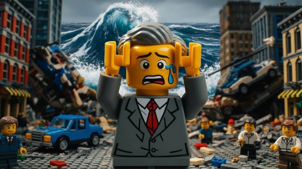 WARNING: Tsunami Incoming — LEGO City Has Minutes #legocity  #tsunamiwarning  #legodisaster #tsunami