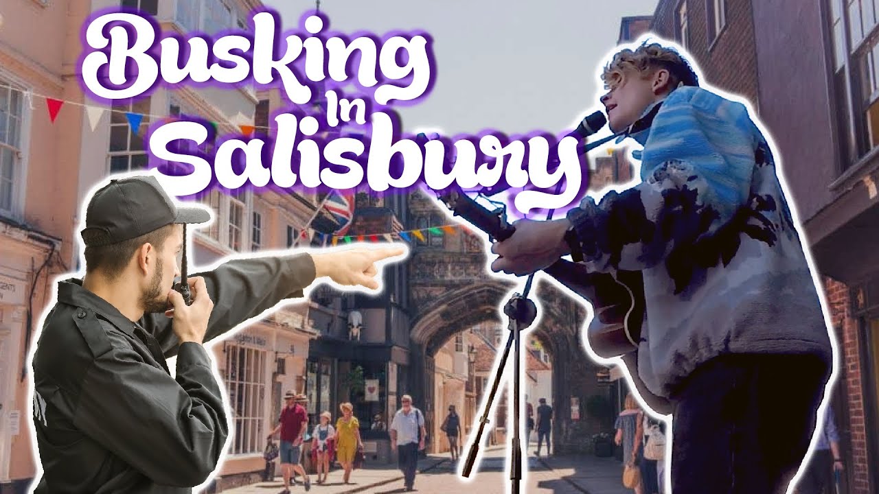 Busking in Salisbury (I got moved on by security...)
