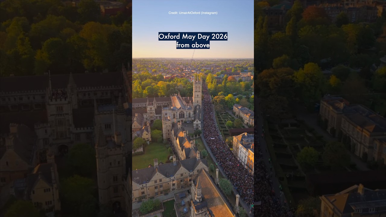 Oxford May Day 2026 from above 😍 #OxfordUniversity