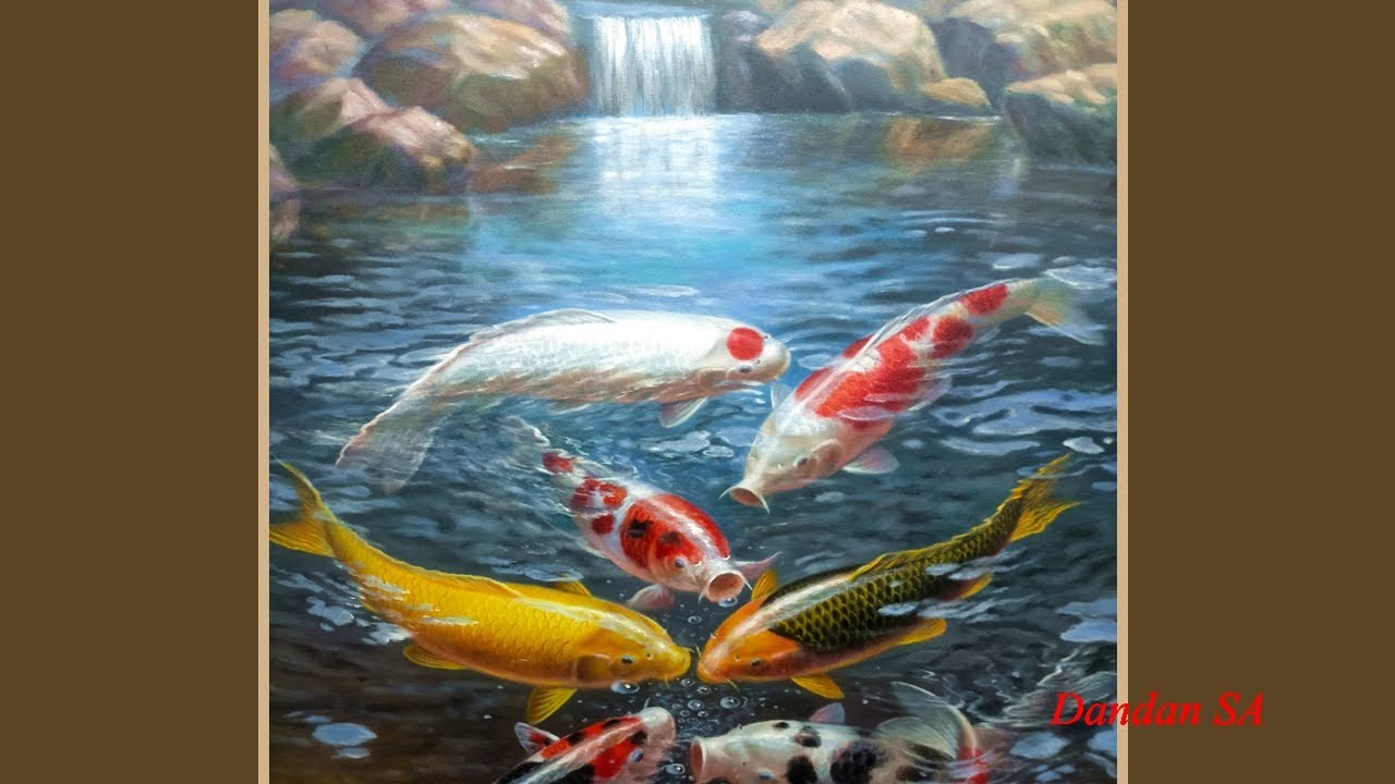CARA MELUKIS - MENGGAMBAR IKAN KOI JUMBO KARYA DANDAN SA DENGAN CAT AKRILIK, Tutorial 98