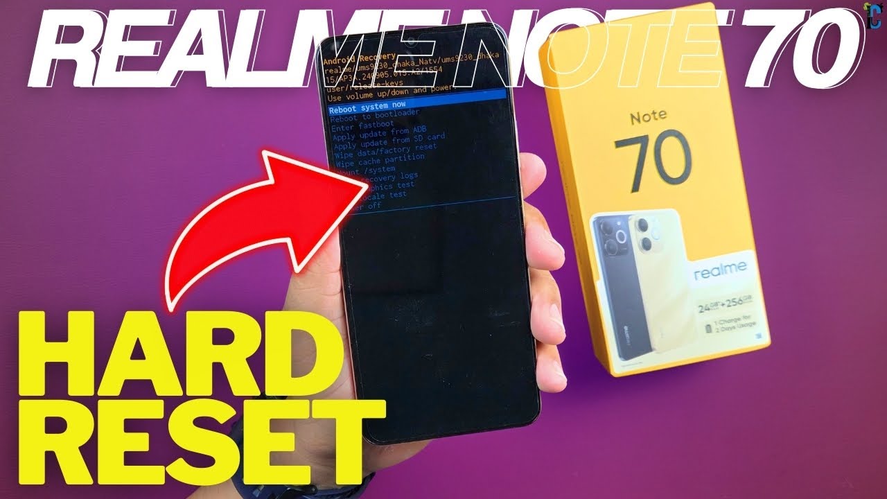 Aprenda a Fazer Hard Reset no Realme Note 70 em Minutos!