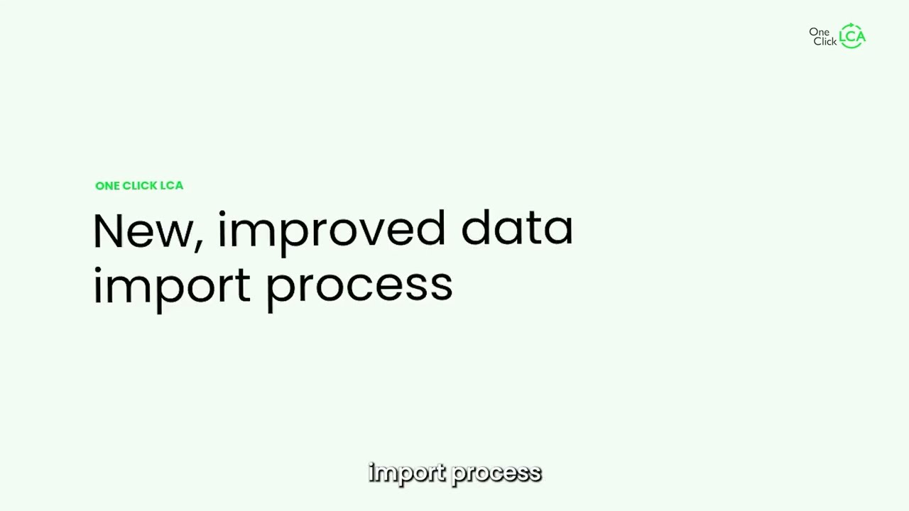 New and Improved One Click LCA Import Walkthrough