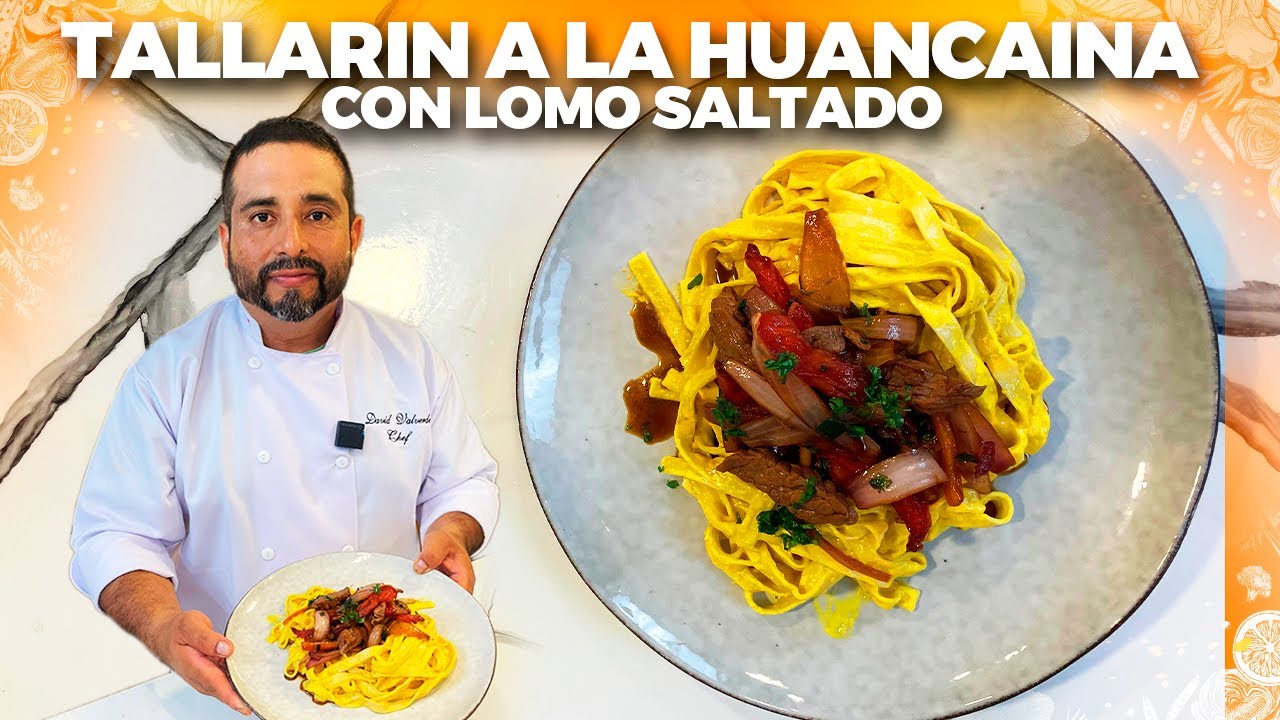 COMO HACER TALLARIN A LA HUANCAINA CON LOMO SALTADO