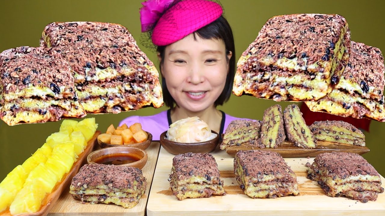 떡시리즈 찰 옥수수 시루떡 먹방 年糕吃播 モッパン ASMR KOREA VEGETARIAN TRADITIONAL TTEOK MUKBANG