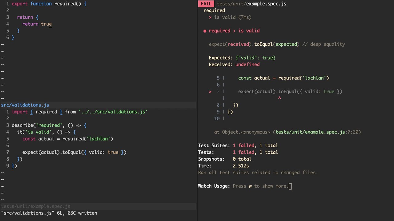 [Testable Forms] 1.1 A Required Validator
