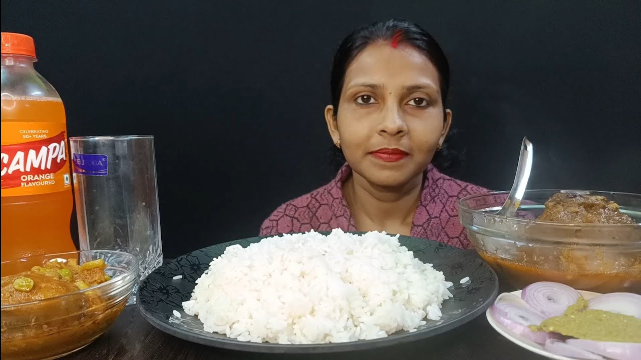 EATING RICE PHUL KHOBI KA SABJI MUTTON KASA SALAD CAMPA✅.#video #ytvideos #food #eatingshow.