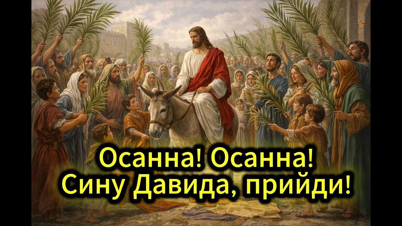 Осанна! Осанна!Сину Давида, прийди! - духовна пісня на Вербну неділю