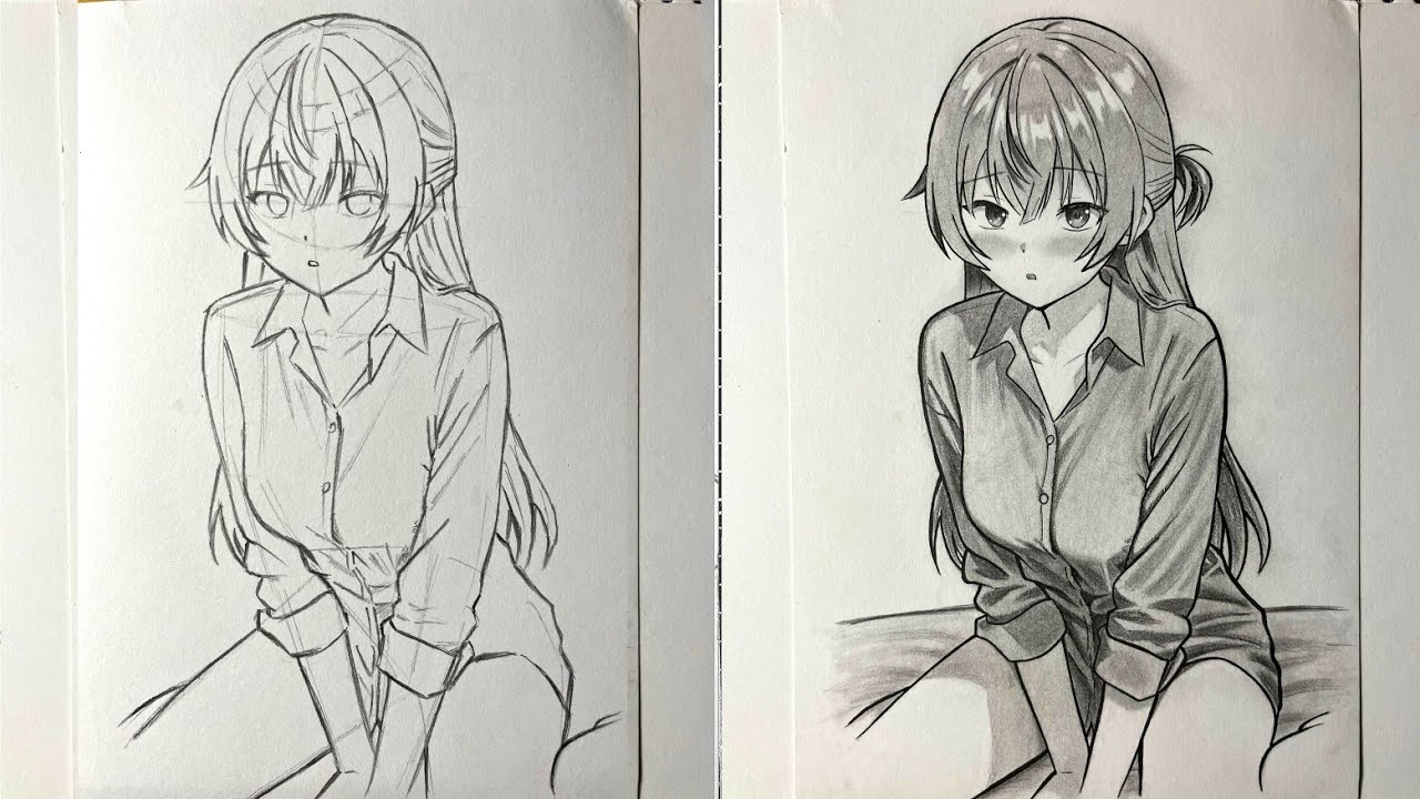 How to Draw anime girl Yuki Souo | easy drawing tutorial | how to draw anime for beginners