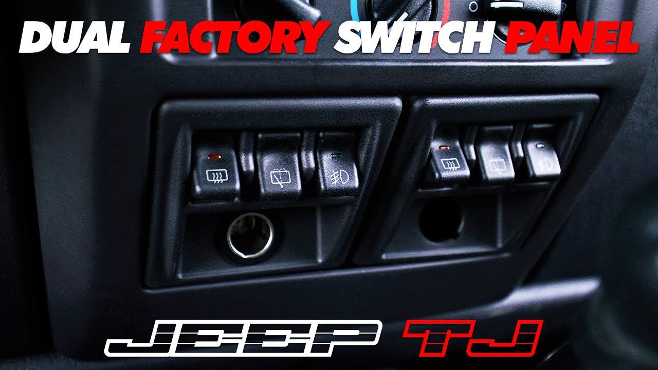 Dual Factory Switch Panel Jeep TJ