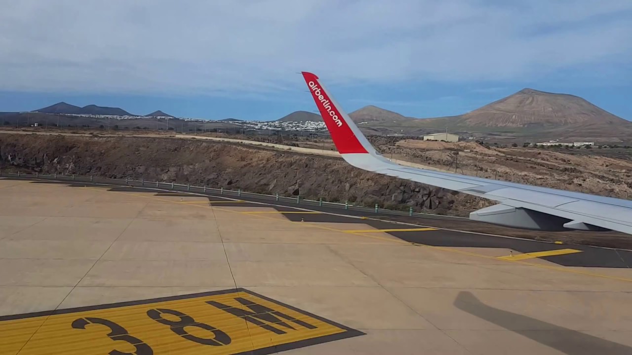 Anflug und Landung in Arrecife (Lanzarote)