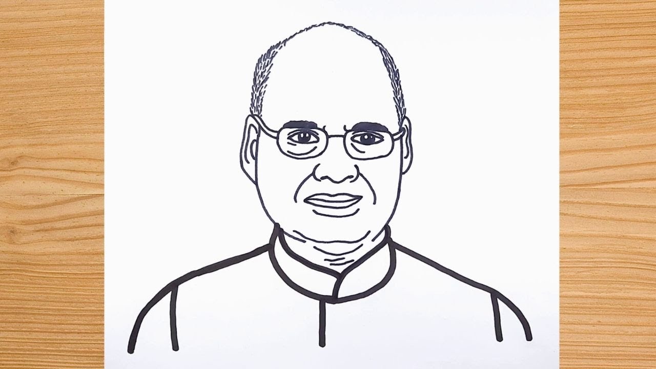 Drawing Ram Nath Kovind Face - Very Easy Way