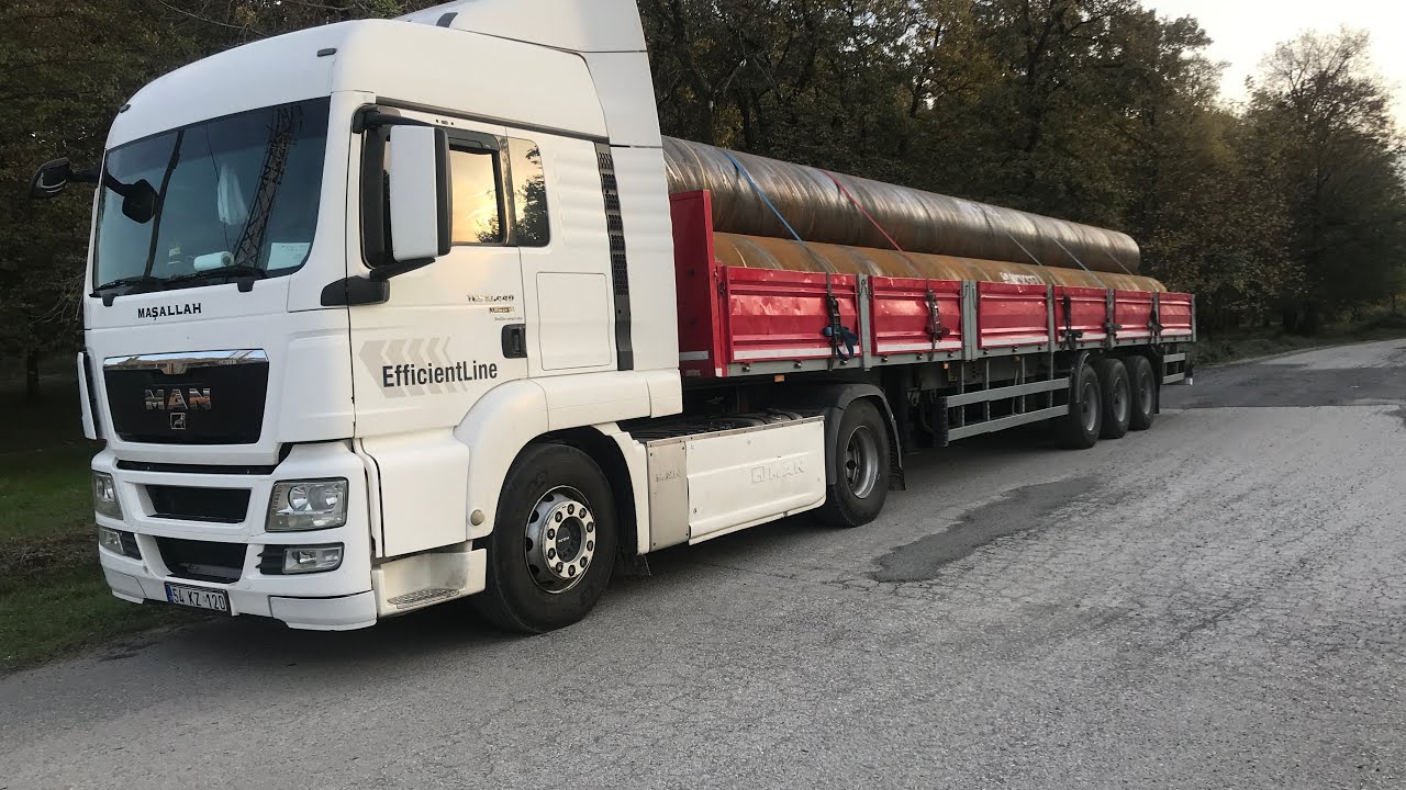 SAKARYA-ANKARA Tır Yolculuğu (Bolu Dağına Tırmanış 25 Ton Boru) MAN TGX18-440
