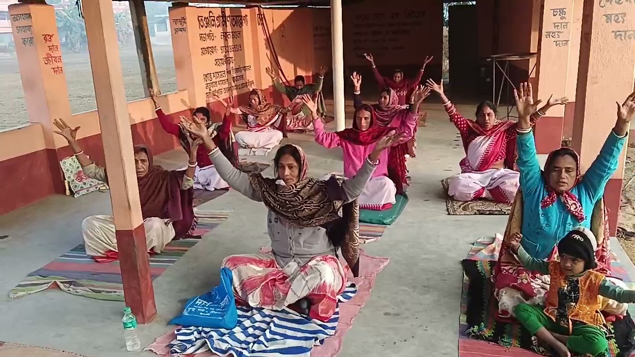 🕉️🙏🌹🚩🇮🇳 komra tarun sanga nissulko yog kaksha at5-7am yoga practice 🕉️🙏🌹🚩🇮🇳