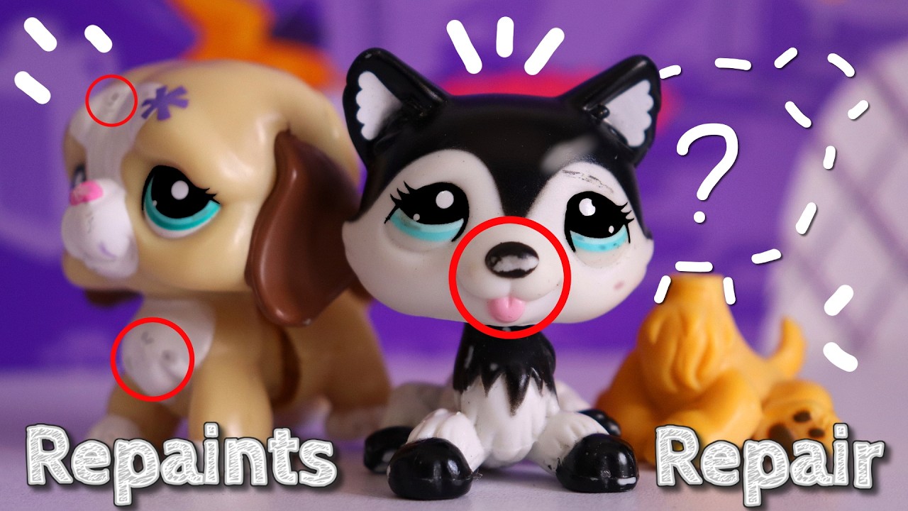 Восстановление и перекраска повреждённого LPS | Давайте раскрасим Littlest Pet Shop