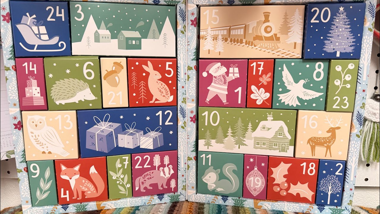 12-1-25 Распаковка адвент-календаря Caterpillar CrossStitch #caterpillarcrossstitch #adventcalender