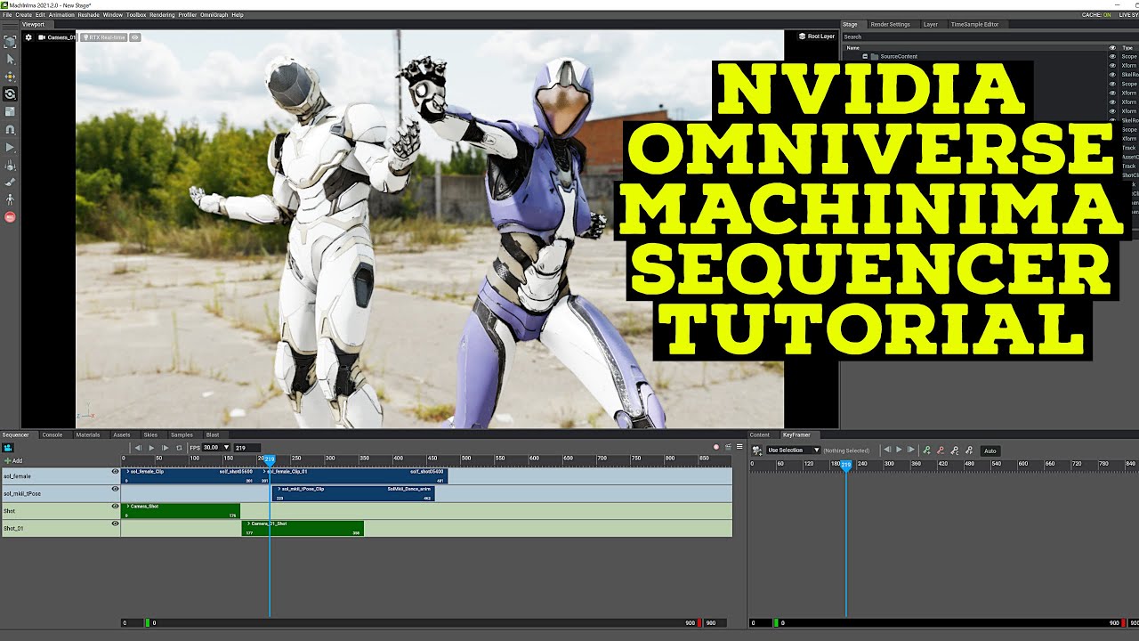 Учебное пособие по секвенсору NVIDIA Omniverse Machinima