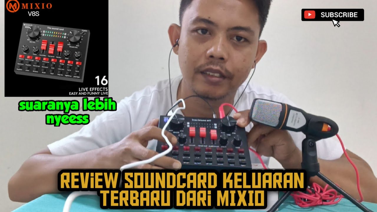REVIEW SOUNDCARD KELUARAN TERBARU DARI MIXIO V8S. suaranya nyeess banget