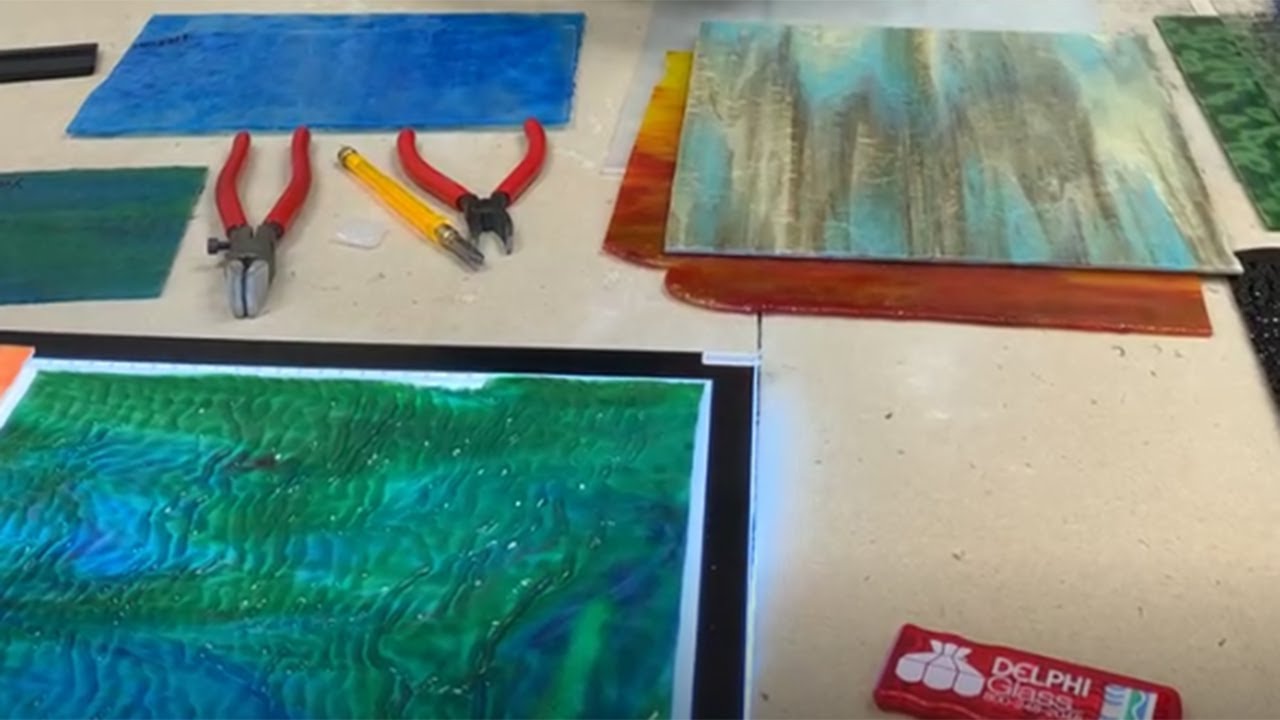 Cutting Hand Rolled Glass #FacebookLive
