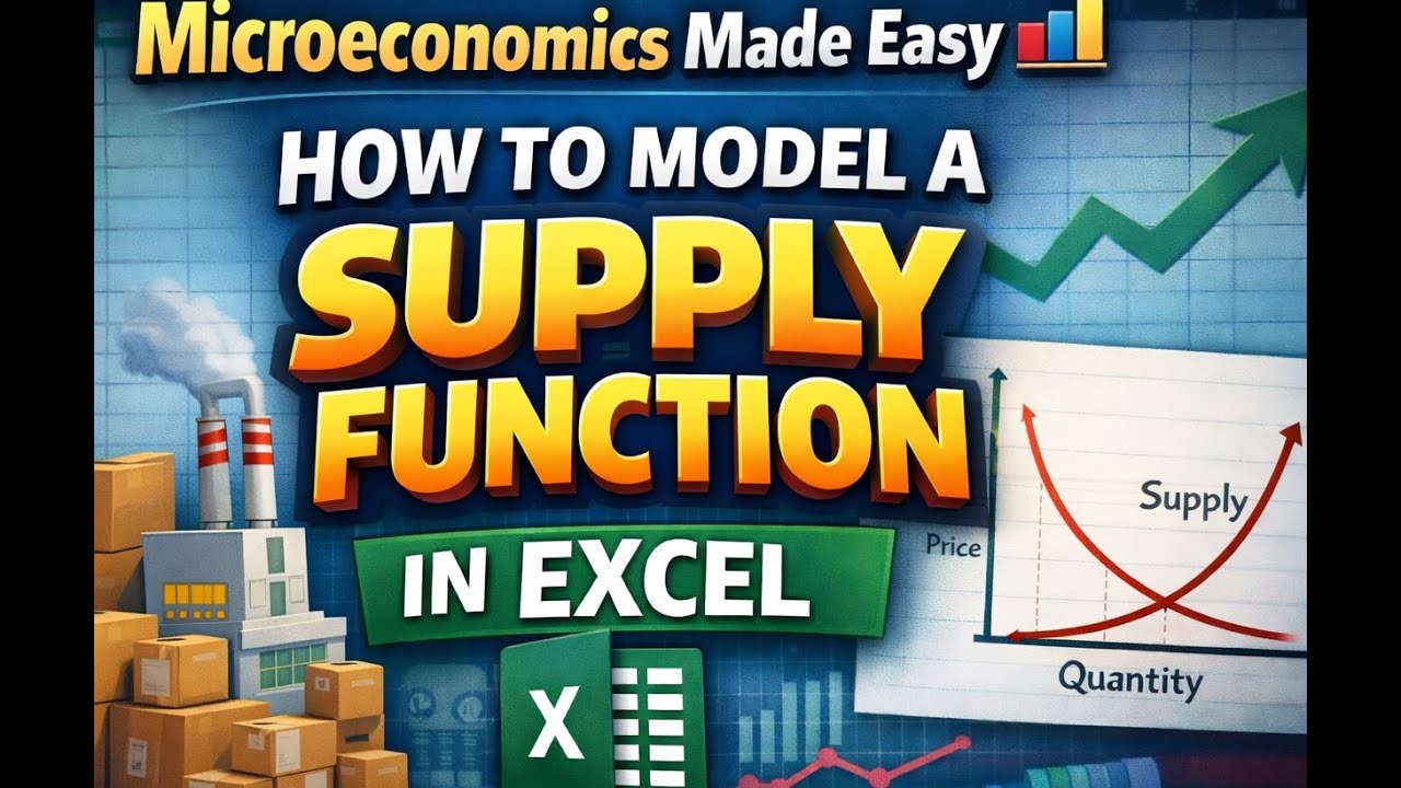 Microeconomics Made Easy 📊: How to Model a Supply Function in Excel (Part 5)