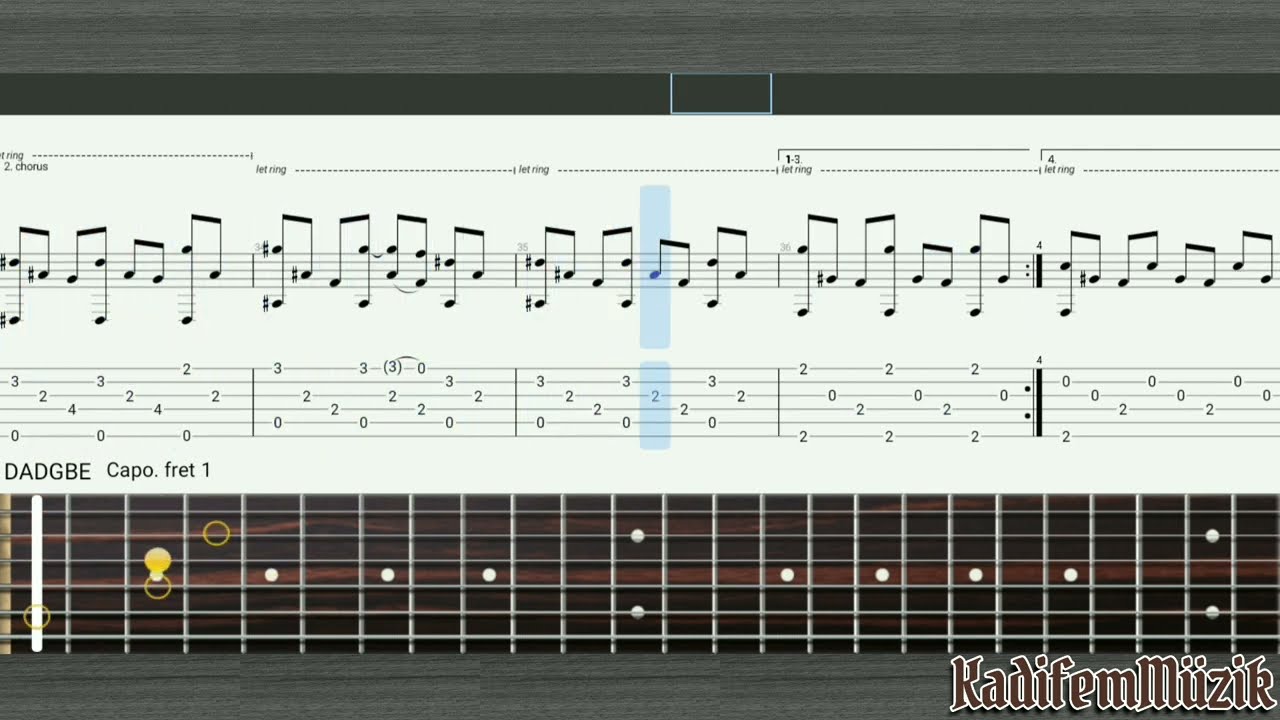 Clocks by Coldplay Easy Fingerstyle Guitar Tutorial Tabs