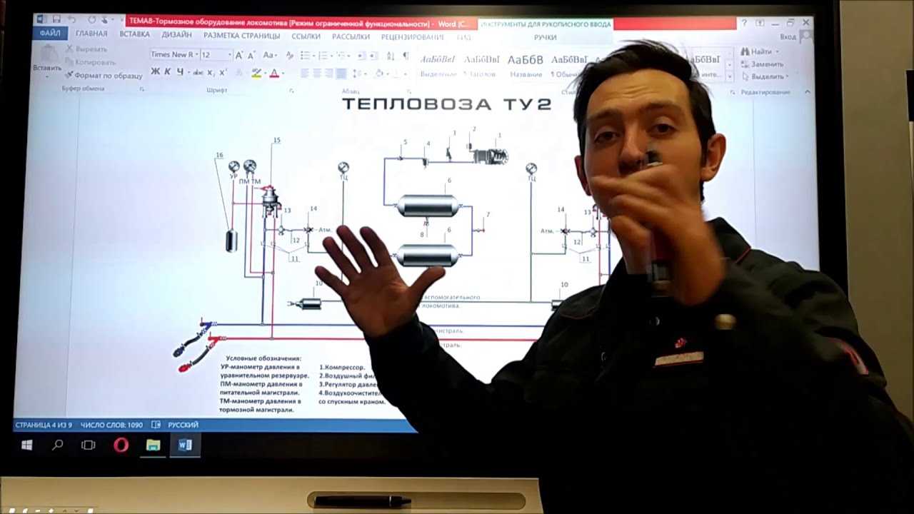Тормозное оборудование тепловоза ТУ2
