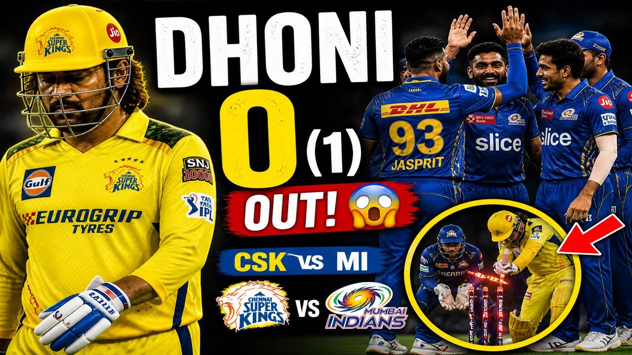 👉 &ldquo;Dhoni OUT on 0(1) 😱 vs MI | Golden Duck Full 30s Moment | Road to 100 subscribers 
