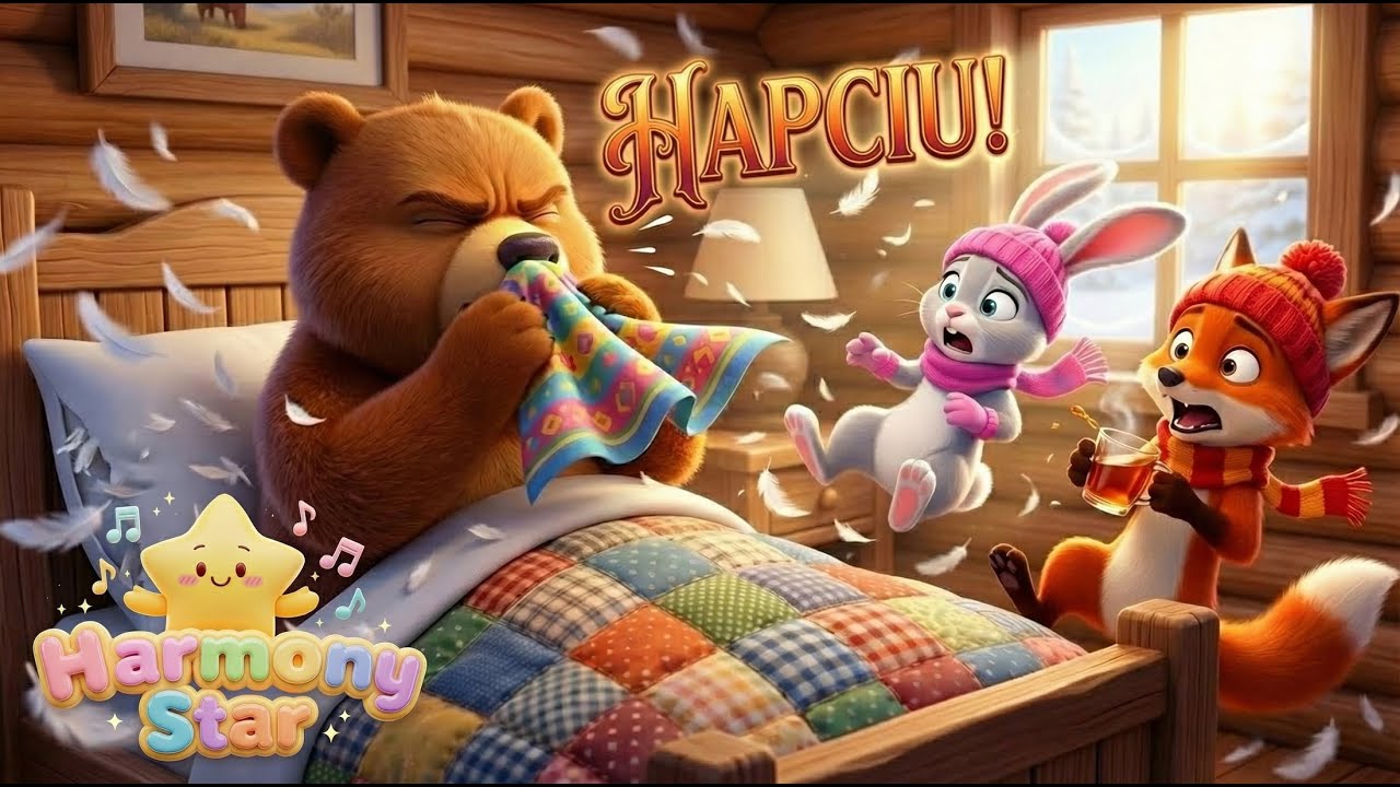 Hapciu! Ursul a Răcit! Cântec de Sănătate pentru Copii 🧣
