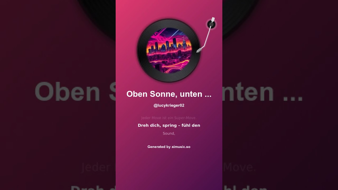 ☀️Oben Sonne, unten Beat☀️