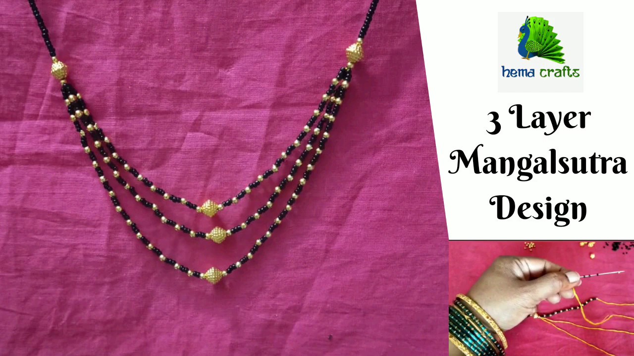 3 layer mangal sutra making at home