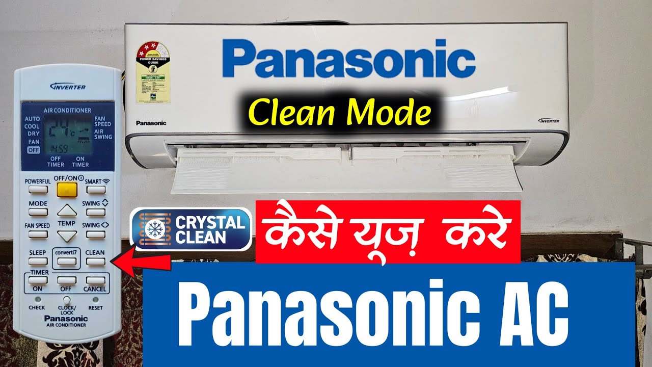 Panasonic AC Crystal Clean Process Explained ⚡Panasonic AC CL/ Clean Mode Use Kaise Kare?
