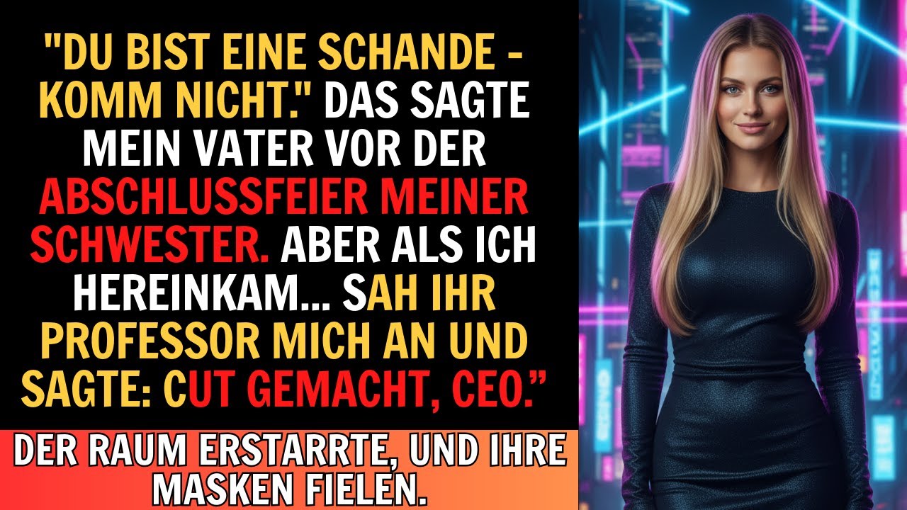 „Mein Vater verbot mir, zur Abschlussfeier meiner Schwester zu kommen, aber ihr Professor sah mich…