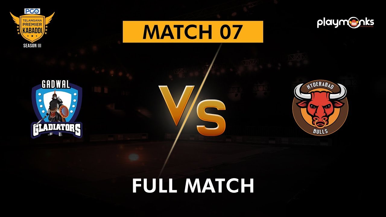 Gadwal Gladiators Vs Hyderabad Bulls Full Match - 7 || Telangana Premier Kabaddi Season 3
