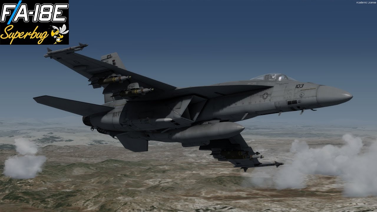 F/A-18E Bombing Mission in Syria (VRS Superbug in Prepar3D v4.4)