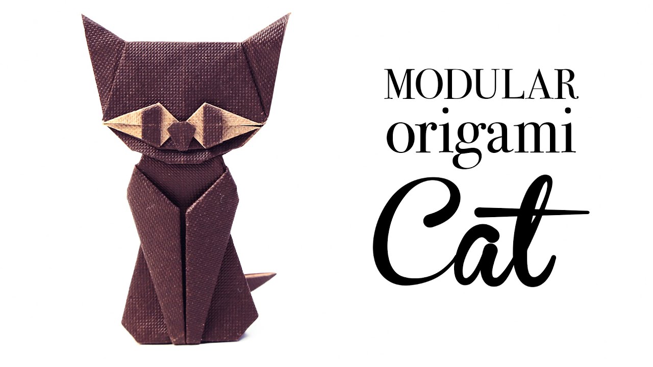 Origami Cat Tutorial - Halloween Crafts - DIY - Paper Kawaii